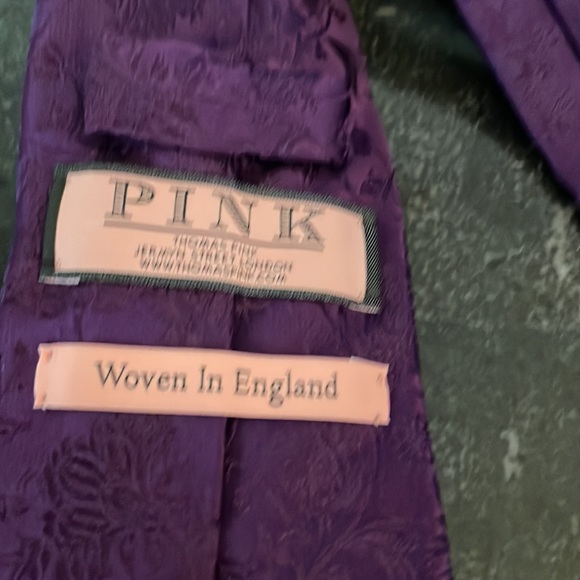 PINK men’s tie - Picture 3 of 4